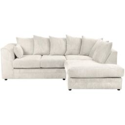 Furniture 786 Chicago Jumbo Cord 4 seater Right Hand Facing Corner Sofa in Ivory