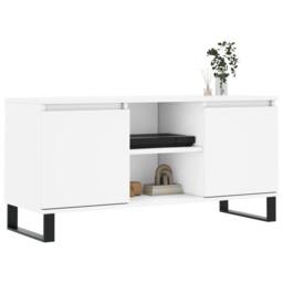 Berkfield Home TV Cabinet White 104x35x50 cm Engineered Wood - Size: 104 x 35 x 50 cm - thumbnail 1