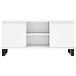 Berkfield Home TV Cabinet White 104x35x50 cm Engineered Wood - Size: 104 x 35 x 50 cm - thumbnail 5