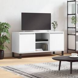 Berkfield Home TV Cabinet White 104x35x50 cm Engineered Wood - Size: 104 x 35 x 50 cm - thumbnail 2