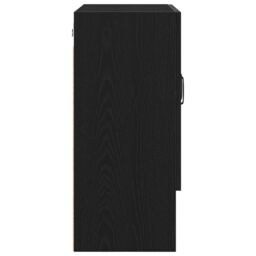 Berkfield Home Wall Cabinet - Black Oak - 60x30x70 cm - Made of Engineered Wood - Size: 60 x 30 x 70 cm - thumbnail 8