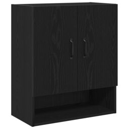 Berkfield Home Wall Cabinet - Black Oak - 60x30x70 cm - Made of Engineered Wood - Size: 60 x 30 x 70 cm - thumbnail 2