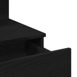 Berkfield Home Dressing Table with LED Black Oak 100x40x130 cm - Size: 100 x 40 x 130 cm - thumbnail 9