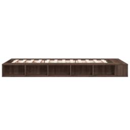 Berkfield Home Bed Frame without Mattress Brown Oak 100x200 cm - thumbnail 5
