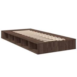 Berkfield Home Bed Frame without Mattress Brown Oak 100x200 cm - thumbnail 6