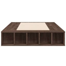 Berkfield Home Bed Frame without Mattress Brown Oak 100x200 cm - thumbnail 4