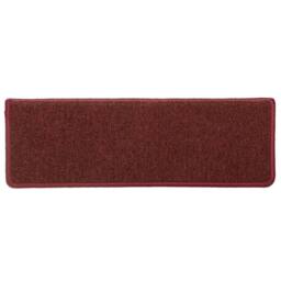Berkfield Home Decorative Carpet Stair Treads 15 pcs 65x21x4 cm Matte Red - Size: Medium - thumbnail 6