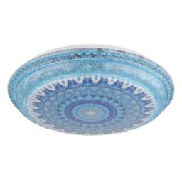 Netlighting Lazaro Integrated LED Semi Flush Ceiling Light Blue Matt LED 27006000K - thumbnail 2