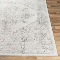 Livabliss Roma-Vintage Off-White Grey Charcoal Traditional Boho Living Dining Bedroom Rug in Cream - Size: 60 cm x 90 cm - thumbnail 5