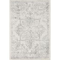 Livabliss Roma-Vintage Off-White Grey Charcoal Traditional Boho Living Dining Bedroom Rug in Cream - Size: 60 cm x 90 cm - thumbnail 2