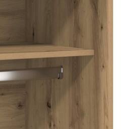 Berkfield Home Wardrobe Artisan Oak 100x50x200 cm Engineered Wood in Brown - Size: 100 x 50 x 200 cm - thumbnail 7