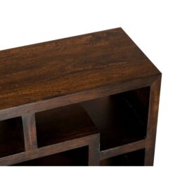 Jaipur Furniture Ltd Yoga Straight TV Unit - Mango Wood - L40 x W110 x H70 cm - Dark Finish in Brown - thumbnail 3