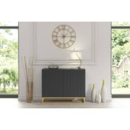 Creative Furniture Ripple Sideboard 100cm - Dark Grey with Fluted Doors - thumbnail 2