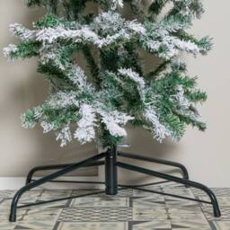 Samuel Alexander 8ft Single Door Flocked Christmas Tree Flat Top Arch with 2000 Tips in White - thumbnail 7