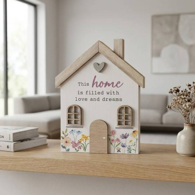 Garden Greatness Love & Dreams Home Plaque in White - Size: 1 Pack - image 1
