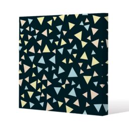 Benjamin Tate Design Yellow & Blue Triangles (Canvas Print) / 46 x 46 x 4cm in Natural - Size: 46 x 46 x 4 cm - thumbnail 1