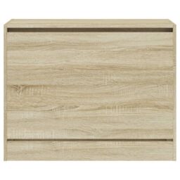 Berkfield Home Shoe Cabinet Sonoma Oak 80x34x63 cm Engineered Wood in Brown - Size: 80 x 34 x 63 cm - thumbnail 5
