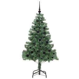 Berkfield Home Christmas Tree with 150 LEDs with Stand Green 150 cm PVC - thumbnail 4