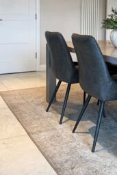 Kukoon Beige Vintage Distressed Washable Flatweave Pile Living Room Area Rug - Size: 80 cm x 300 cm - thumbnail 3