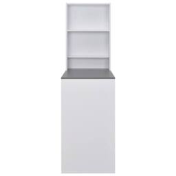 Berkfield Home Bar Table with Cabinet White 115x59x200 cm - Size: 115 x 59 x 200 cm - thumbnail 3