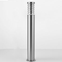 Loops Outdoor Garden Bollard Light 80cm Brushed Steel 9W Outside Path Lamp Post IP44 in Metallics - thumbnail 3