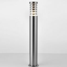 Loops Outdoor Garden Bollard Light 80cm Brushed Steel 9W Outside Path Lamp Post IP44 in Metallics - thumbnail 4