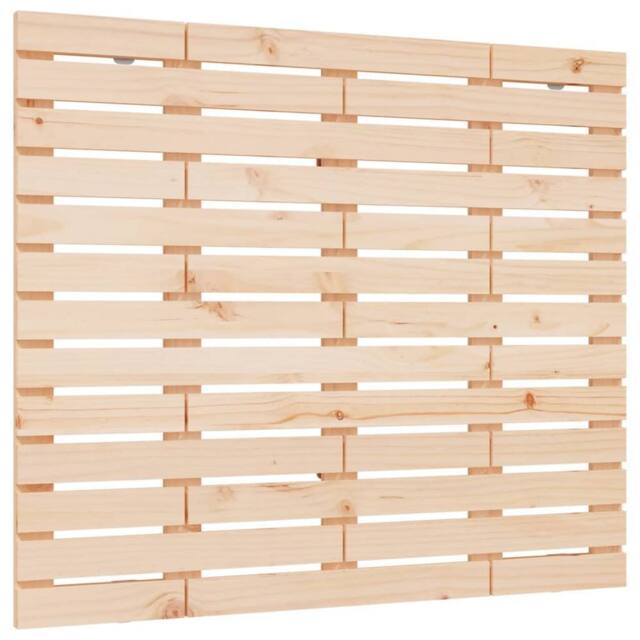 Berkfield Home Wall Headboard 126x3x91.5 cm Solid Wood Pine in Light Sand - image 1