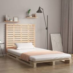Berkfield Home Wall Headboard 126x3x91.5 cm Solid Wood Pine in Light Sand - thumbnail 2