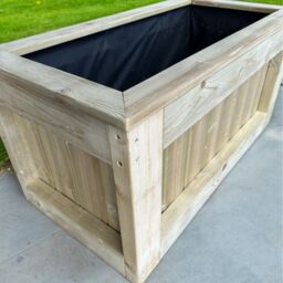 Buttercup Farm Kent Garden Planter - Pressure Treated Wood - L50 x W50 x H50 cm in Brown - thumbnail 4