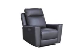 Aspire Rivington Real Leather Power Recliner 3+2+1 Sofa Set with USB Charging in Charcoal - thumbnail 5