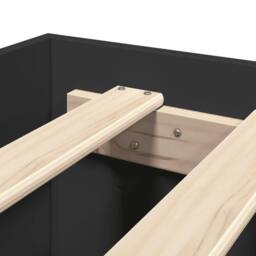 Berkfield Home Bed Frame without Mattress Black 140x190 cm Engineered Wood - thumbnail 8