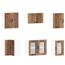 Berkfield Home 11 Piece Kitchen Cabinet Set Lucca Old Wood Engineered Wood in Brown - thumbnail 5