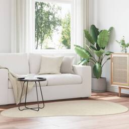 Berkfield Home Rugs Beige Polyester 140 x 200 cm Non-slip Area Rug Other - Size: Medium - thumbnail 1