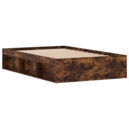 Berkfield Home Bed Frame Smoked Oak 120x190 cm Small Double in Brown - thumbnail 5