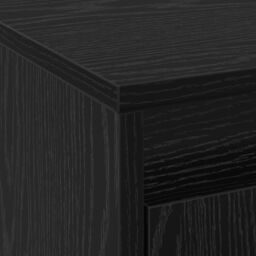 Berkfield Home TV Cabinet with LED in Black Oak, 139.5x34x50 cm, Made of Engineered Wood - Size: 139.5x34x50 cm - thumbnail 9