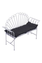 Living and Home 160 cm W x 50cm D Black Lounger Cushion Bench Cushion with Anti-Slip Cover - thumbnail 2