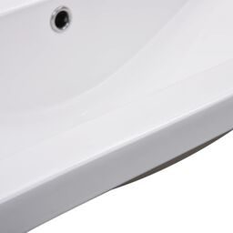 Berkfield Home Built-in Basin 91x39.5x18.5 cm Ceramic White - thumbnail 5