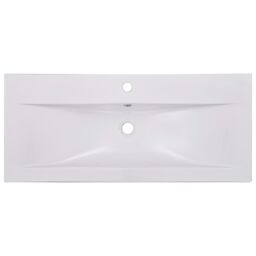 Berkfield Home Built-in Basin 91x39.5x18.5 cm Ceramic White - thumbnail 4