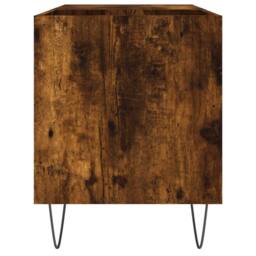 Berkfield Home Record Cabinet Smoked Oak 85x38x48 cm Engineered Wood in Brown - Size: 85 x 38 x 48 cm - thumbnail 5