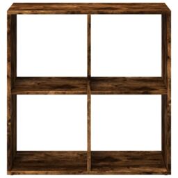 Berkfield Home Room Divider Bookcase Smoked Oak 69.5x29x69.5 cm Engineered Wood in Brown - thumbnail 5