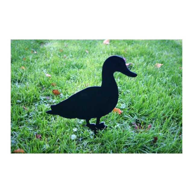 Poppyforge Duck Facing - Hand Made By Traditional Forge Garden Ornament - Steel in Black - image 1