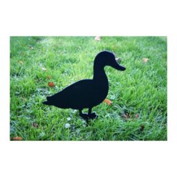 Poppyforge Duck Facing - Hand Made By Traditional Forge Garden Ornament - Steel in Black