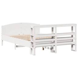 Berkfield Home Bed Frame without Mattress White 120x200 cm Solid Wood Pine - Size: Small Double - thumbnail 6