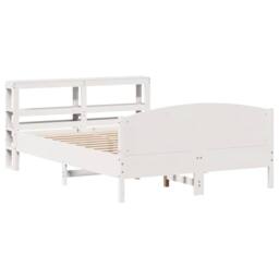 Berkfield Home Bed Frame without Mattress White 120x200 cm Solid Wood Pine - Size: Small Double - thumbnail 3