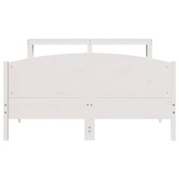 Berkfield Home Bed Frame without Mattress White 120x200 cm Solid Wood Pine - Size: Small Double - thumbnail 4