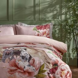 Paoletti Geisha 100% Cotton Duvet Cover Set in Pink - Size: Super King - thumbnail 2