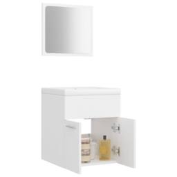 Berkfield Home Bathroom Furniture Set White Engineered Wood - thumbnail 4