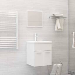 Berkfield Home Bathroom Furniture Set White Engineered Wood - thumbnail 2
