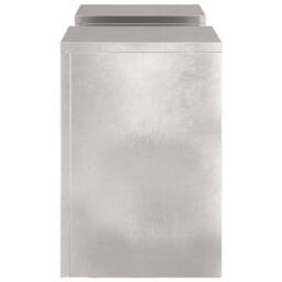 Berkfield Home Outdoor Plant Stands Pillar 2 pcs 24x24x35 cm Stainless Steel in Silver - Size: 24 x 24 x 35 cm - thumbnail 7