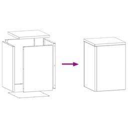 Berkfield Home Outdoor Plant Stands Pillar 2 pcs 24x24x35 cm Stainless Steel in Silver - Size: 24 x 24 x 35 cm - thumbnail 9
